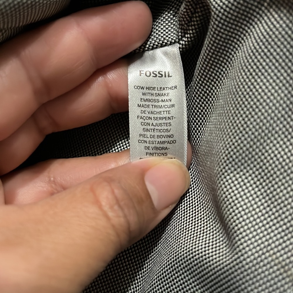 Fossil Leather With Snake Emboss Backpack - image 6